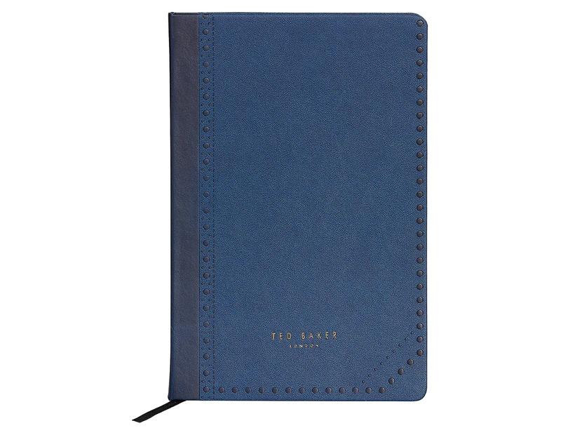 Ted Baker A5 Brogue Notebook - Blue