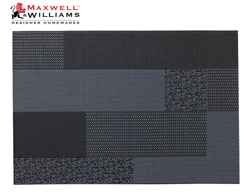 Set of 12 Maxwell & Williams 45x30cm Blocks Placemats - Navy