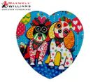 Set of 6 Maxwell & Williams 10cm Love Hearts Ceramic Drink Coaster - Oodles Of Love