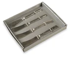 Set of 4 Assorted Stainless Steel Pate Knives - Silver - 14 x 2 cm - 0.12kg