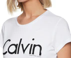 Calvin Klein Jeans Women's Iconic Logo Tee / T-Shirt / Tshirt - White