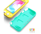 REYTID Turquoise TPU Protector Case with 2x Game Card Storage Slots and Hand Grips Compatible with Nintendo Switch Lite - Turquoise