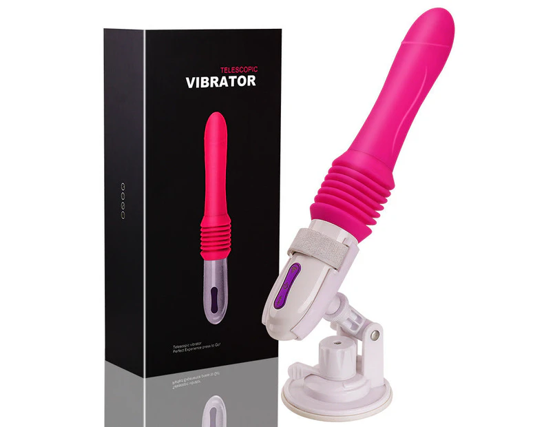 HC Automatic Telescopic Auto Thrusting Sex Machine / Vibrating Dildo - Rose