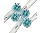 4pcs CROSS ACTION Oral B Compatible Electric Toothbrush Replacement Brush Heads 4