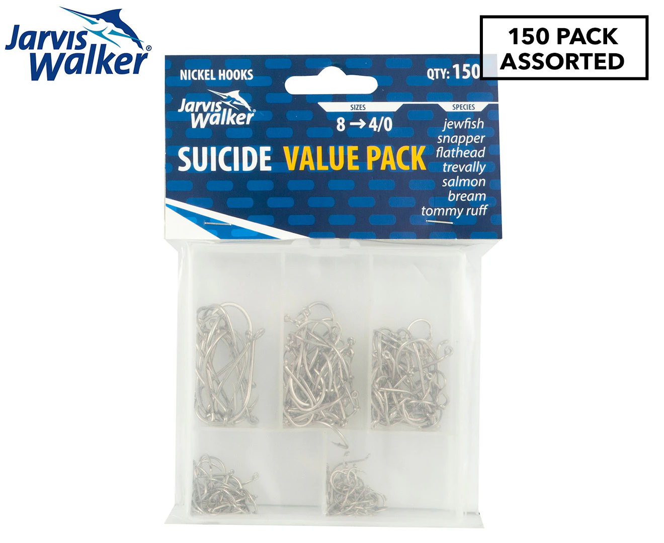 Jarvis Walker Suicide Fishing Hooks 150pk - Assorted