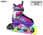 infinity ALPHA Size Adjustable Inline Roller Skates - Purple/Pink