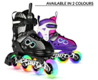 infinity ALPHA Size Adjustable Inline Roller Skates - Black/Silver