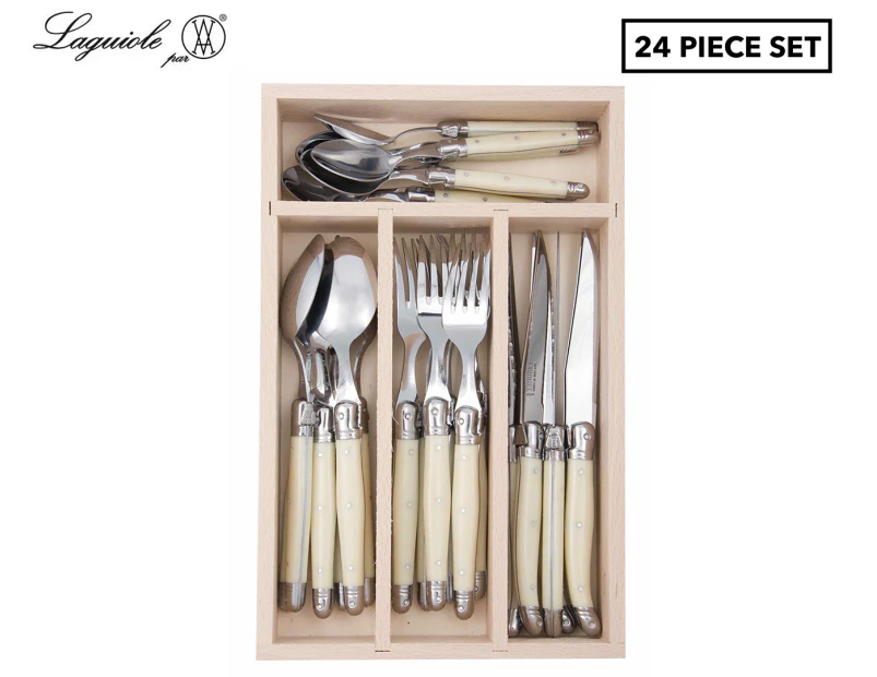 Laguiole 24-Piece Debutant Cutlery Set - Ivory