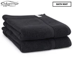 Onkaparinga Haven Bath Mat 2-Pack - Charcoal