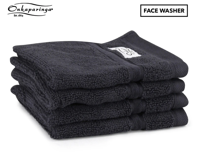 Onkaparinga Haven Face Washer 4-Pack - Charcoal