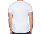 Calvin Klein Jeans Men's Box Monogram Logo Slim Tee / T-Shirt / Tshirt - White/Red