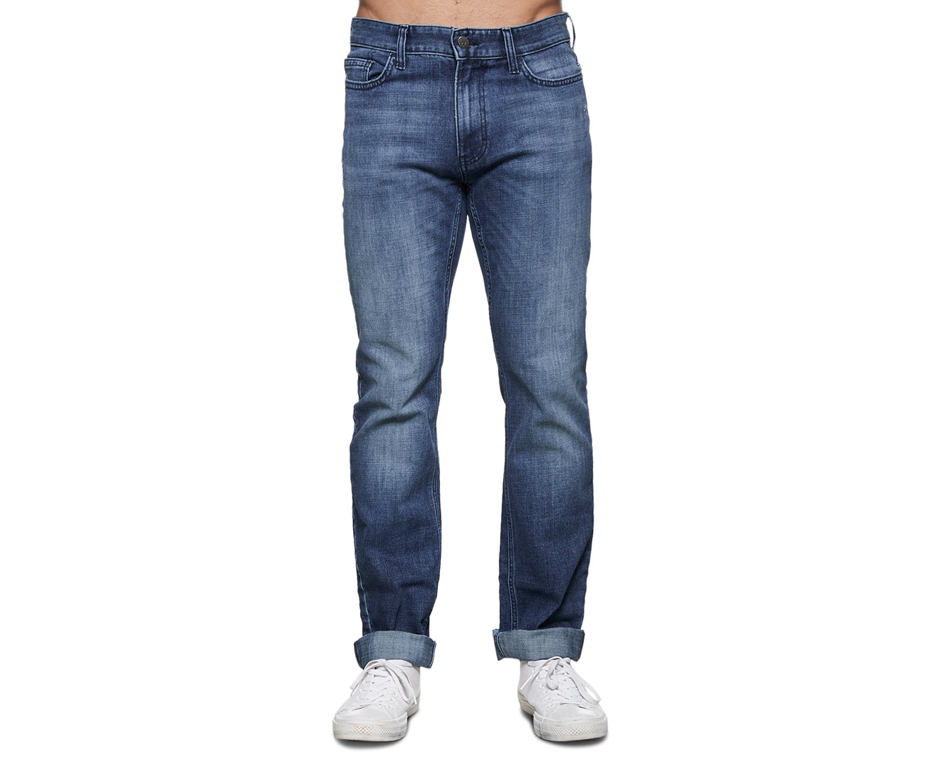 Calvin Klein Jeans Men's Slim Straight Jeans - Deep Blue | Catch.com.au