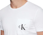 Calvin Klein Jeans Men's Monogram Pocket Slim Tee / T-Shirt / Tshirt - White