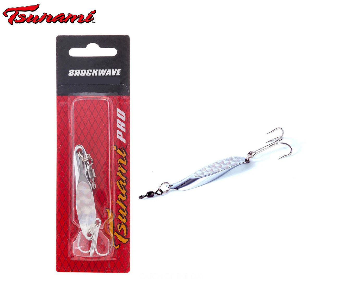 Tsunami Prism Shockwave Lures - Brass/Chrome Silver