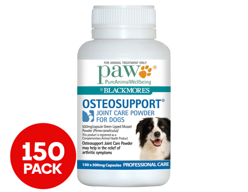 Blackmores PAW Osteosupport For Dogs 150 Capsules