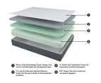 Memory Foam Single Mattress infused with Green Tea extract + Charcoal with Micro Cool cover