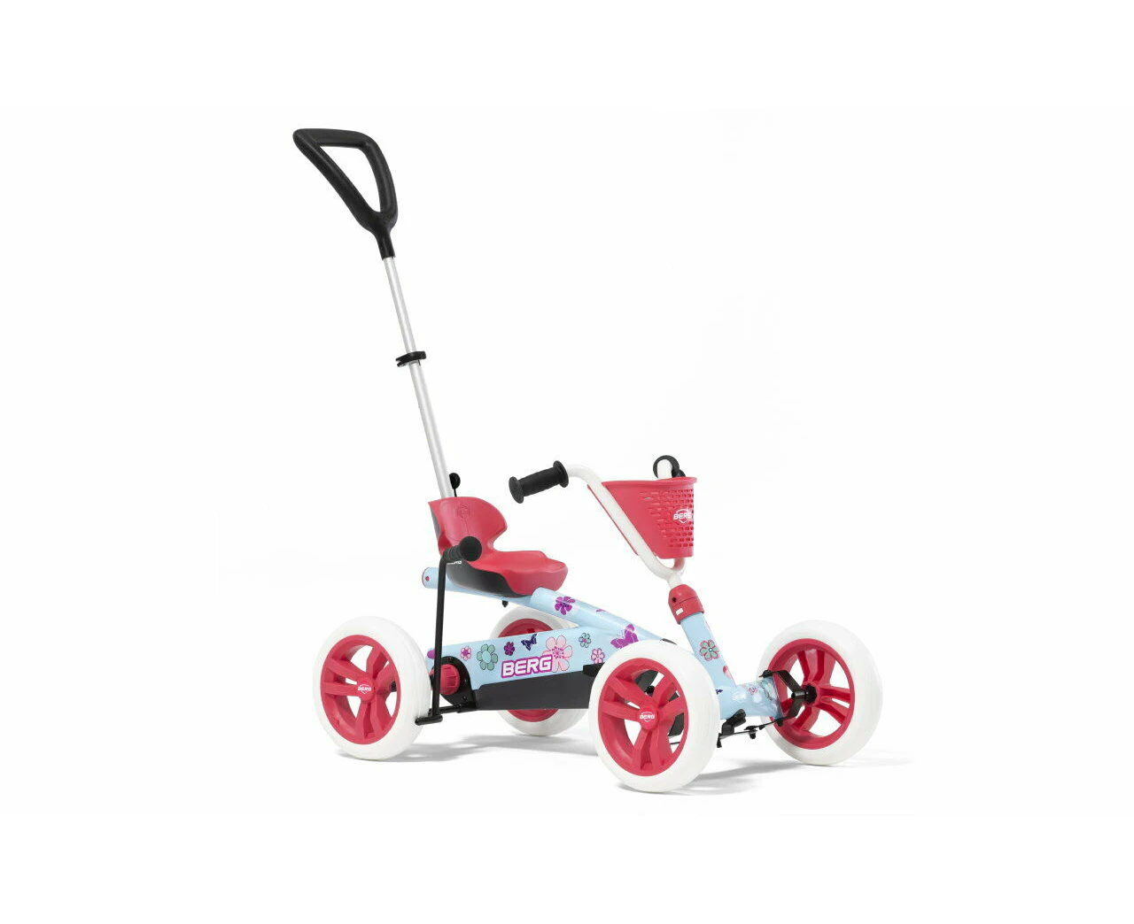 Berg Buzzy Bloom Kids/Children's Pedal Go Kart Ride On Toy 2-in-1 Pink 2-5y