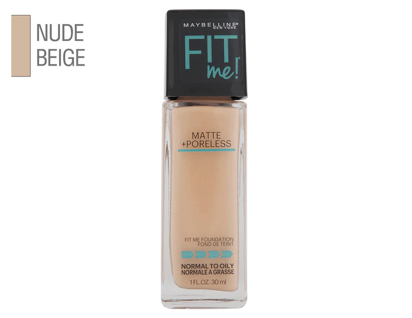 Maybelline Fit Me! Matte + Poreless Liquid Foundation 30mL - Nude Beige