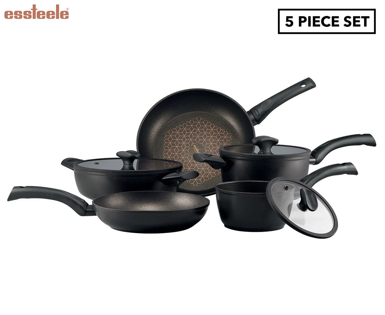 Essteele 5-Piece Per Salute Nonstick Induction Cookware Set