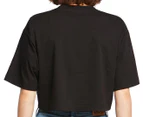 Lee Women's Baggy Crop Crew Tee / T-Shirt / Tshirt - Black