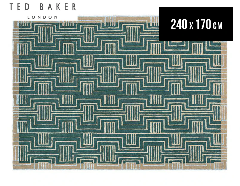 Ted Baker 240x170cm Kinmo Rug - Green Geo