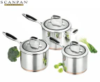 Coppernox Saucepan Set, 3 Piece