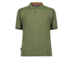 Diem Unisex Polo Shirt Top - Green Crew Neck Cotton Short Sleeve Comfortable Fit - Green