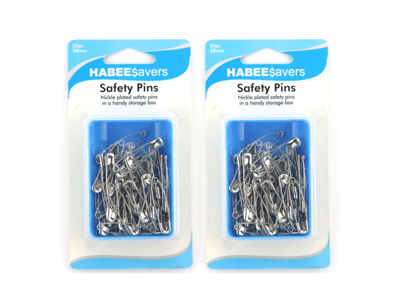 Safety Pins Assorted Pack Of 2 Nickle