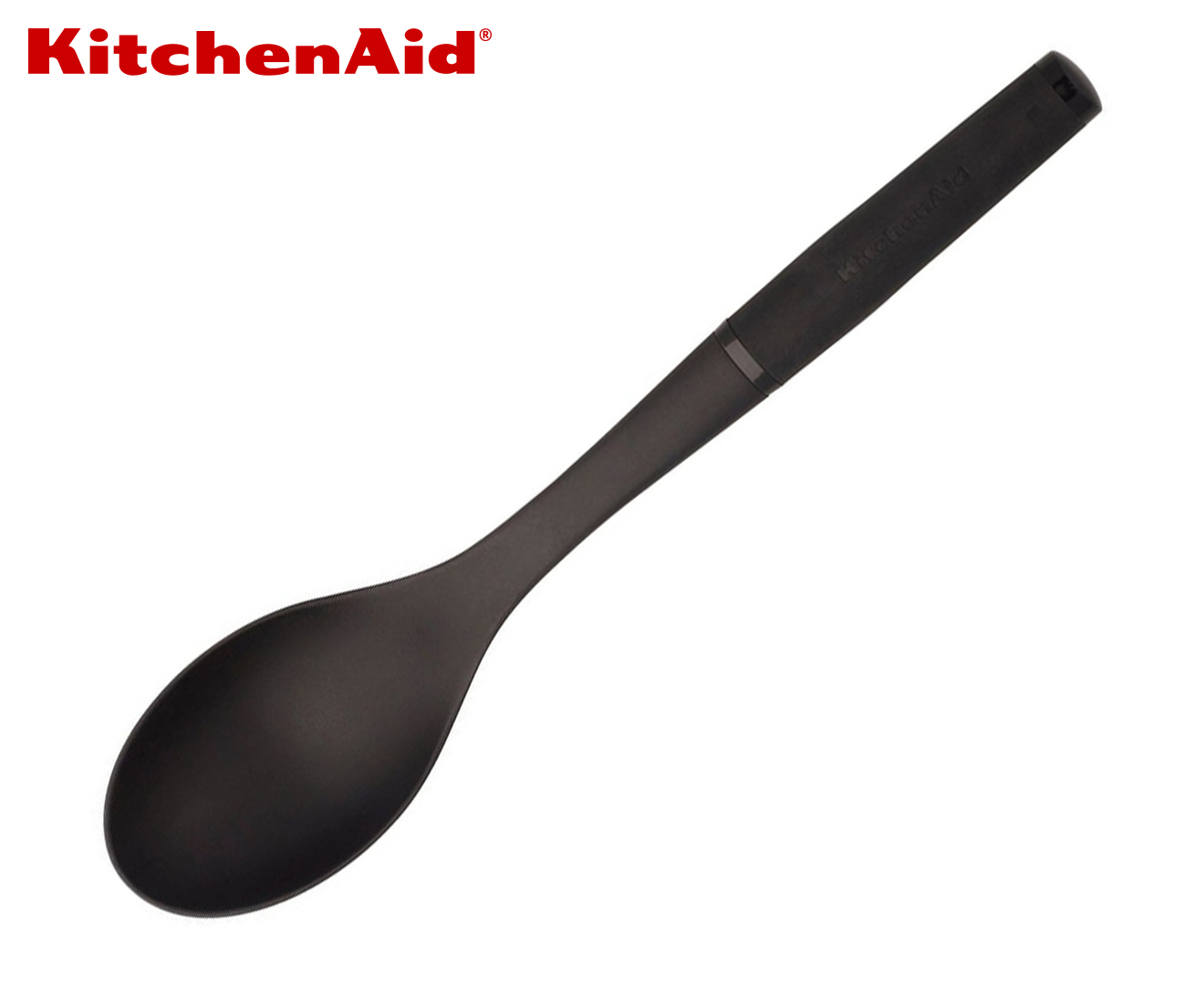 Nylon slotted spoon, 34 cm, Empire Red - KitchenAid brand