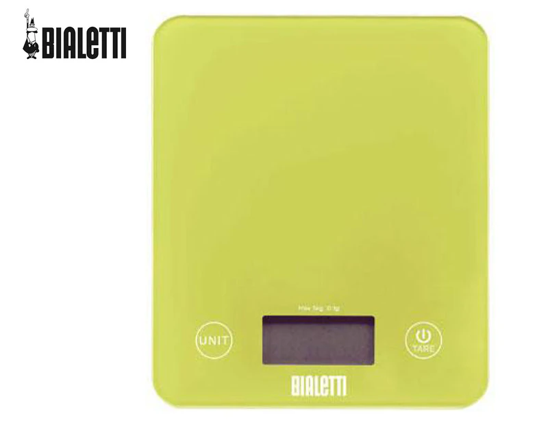 Bialetti 5kg Capacity Rectangular Digital Kitchen Scale - Lime