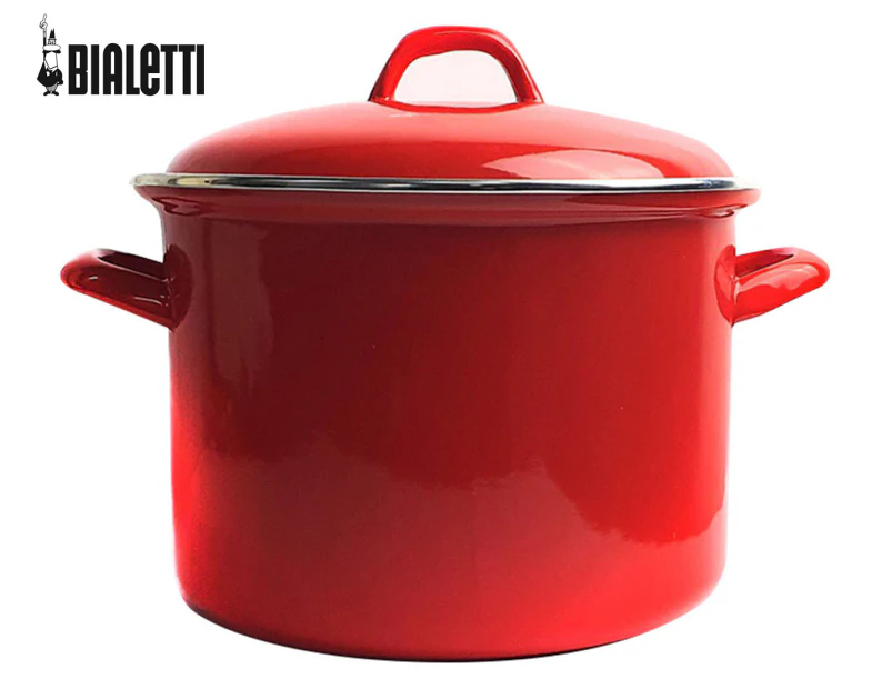 Bialetti 7.5L/24cm Enamel Stockpot - Red