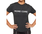 MoreBody Women's Scapulae Classic Tee / T-Shirt / Tshirt - Charcoal Grey