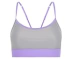 MoreBody Women's Infraspinatus Sports Bra - Steely Grey/Purple 2