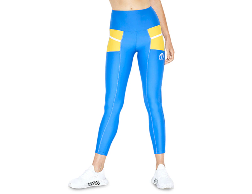 Tully Lou Women's Ponza Pant Tights / Leggings - Blue/Yellow