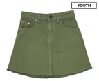 Gelati Jeans Girls' Ivy Denim Skirt - Khaki