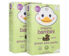 2 x Keep It Cleaner Organic Bambini Duck Shaped Green Pea Pasta 300g