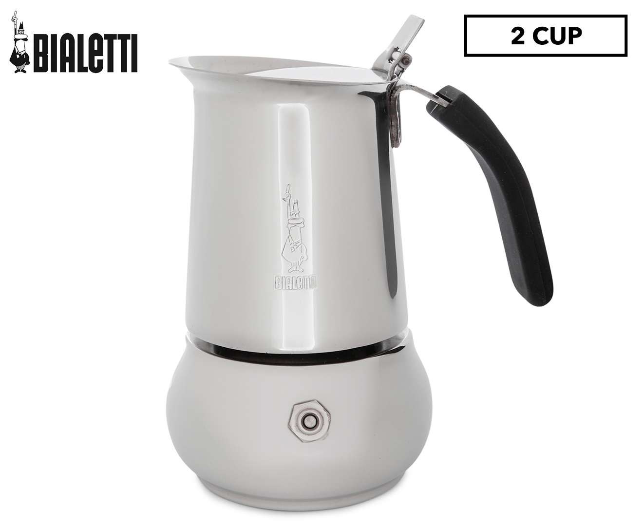 Bialetti 2-Cup Kitty Stainless Steel Percolator / Espresso Maker Bialetti 2 Cup Stainless Steel Espresso Maker