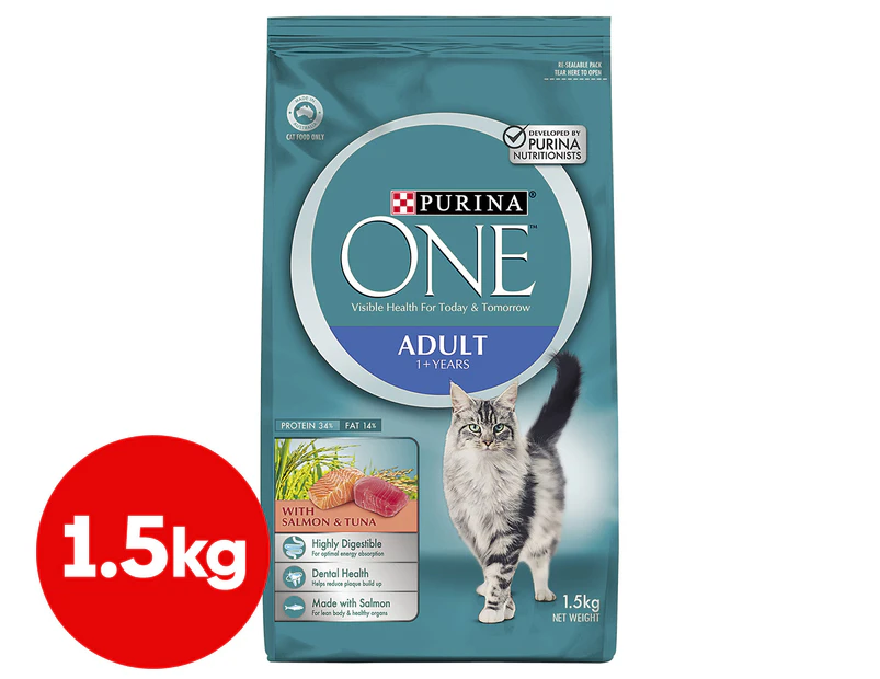 Purina One Adult Cat Food Salmon & Tuna 1.5kg
