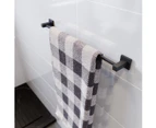 ELEGANT Black Towel Rail Bathroom Towel Rack Wall Mounted Stainless Steel