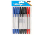 Tiger Assortment Of Ball Point Pens (Pack Of 10) (Black/Red/Blue) - SG17250