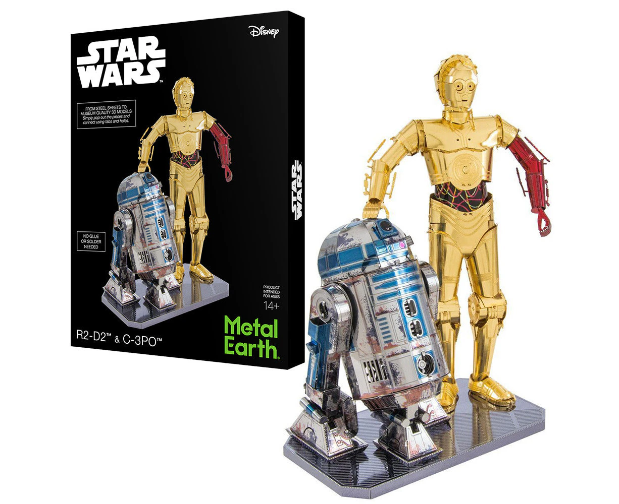 Metal Earth Iconx Star Wars C3PO and R2-D2 Model Kit