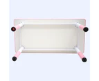 120x60cm Kids Height Adjustable Whiteboard Drawing Table Desk Pink