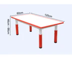 120x60cm Kids Red Whiteboard Drawing Activity Table & 4 Mixed Chairs Set