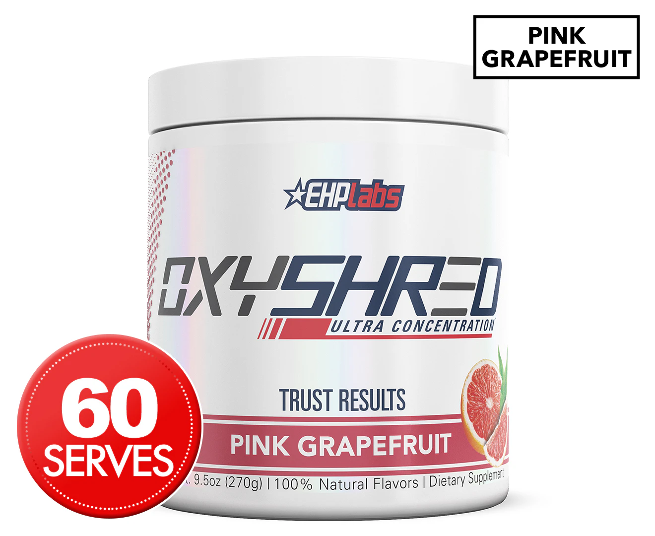 EHP Labs OxyShred Thermogenic Fat Burner Pink Grapefruit 270g