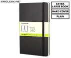 Moleskine Classic Extra Large Plain Hard Cover Notebook - Black