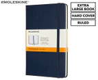 Moleskine Classic Extra Large Ruled Hard Cover Notebook - Sapphire Blue
