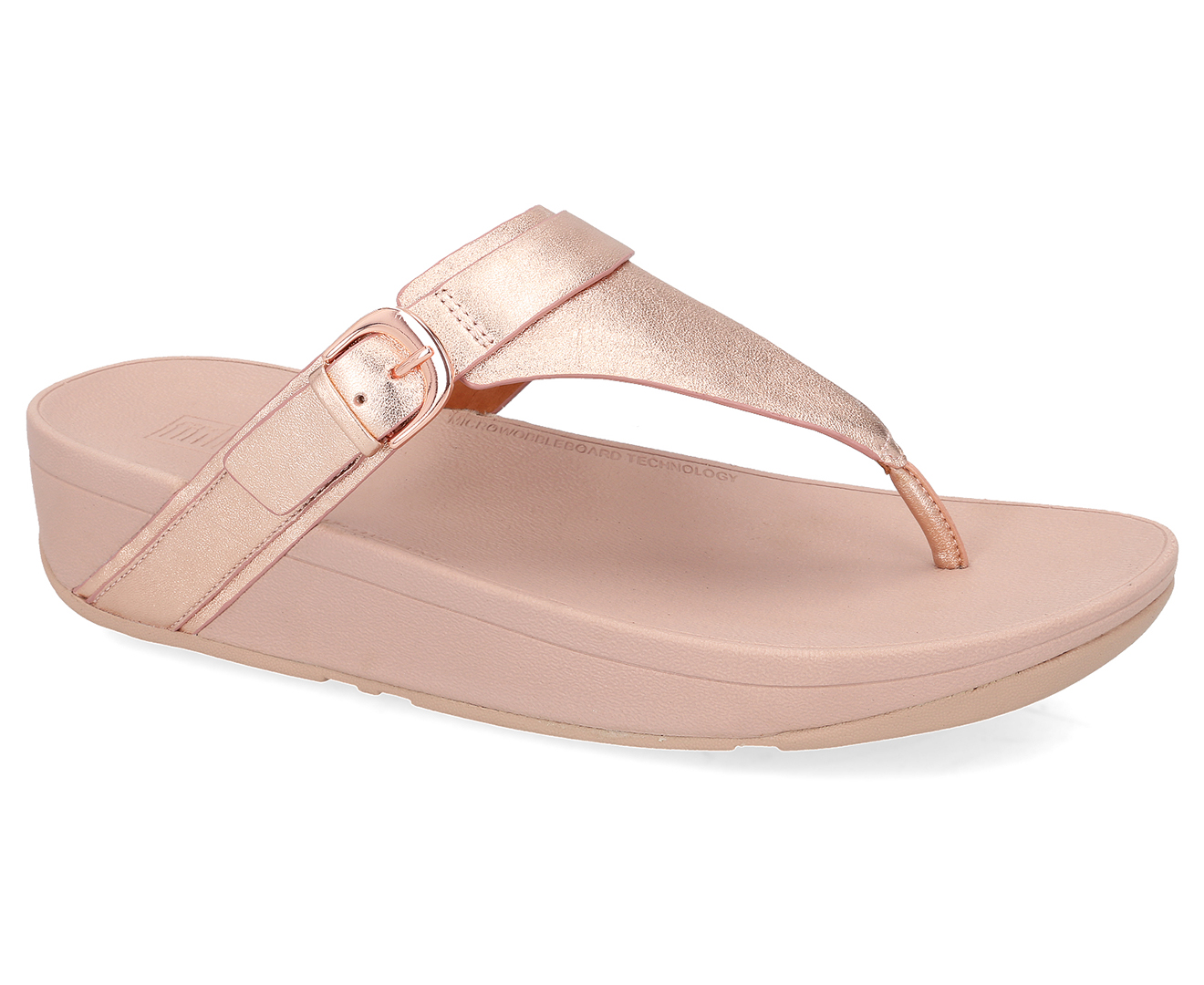 FitFlop Women's Edit Leather Toe Thongs - Rose Gold | Catch.co.nz