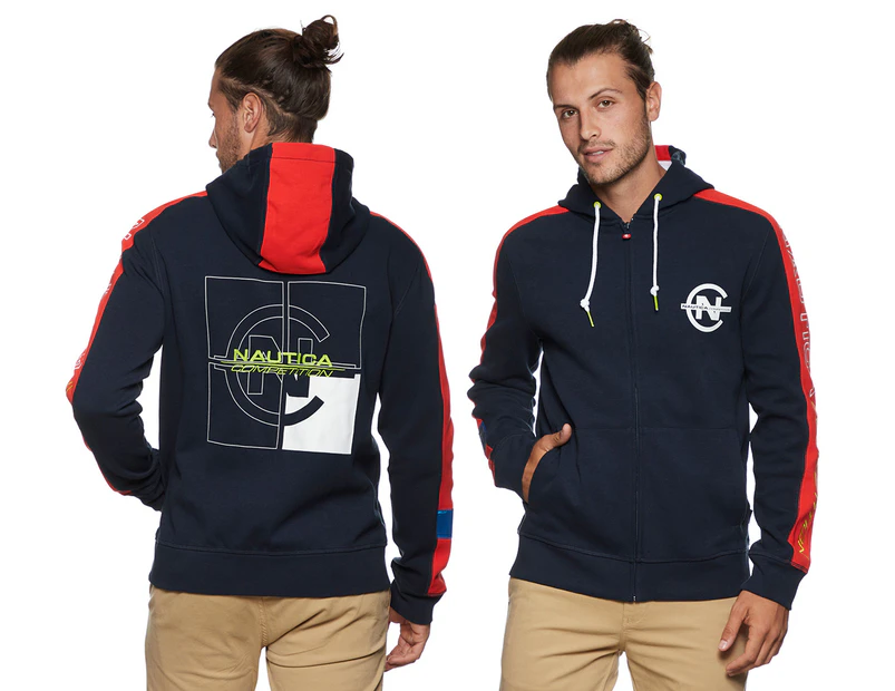 Nautica Men's Competition Full Zip Hoodie - Navy