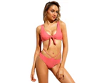 Azura Exchange Rosy Brazilian Tied Push Up Bikini Swimsuit