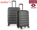 Antler 2-Piece Juno Metallic DLX Hardcase Luggage/Suitcase Set - Charcoal